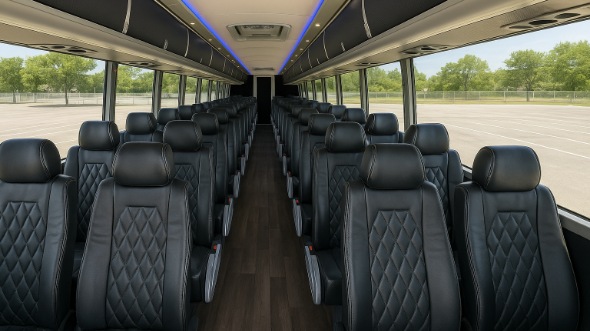 pembroke pines 56 passenger charter bus inside